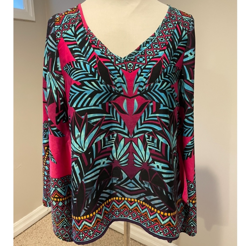 Pink Owl Wide Sleeve Top